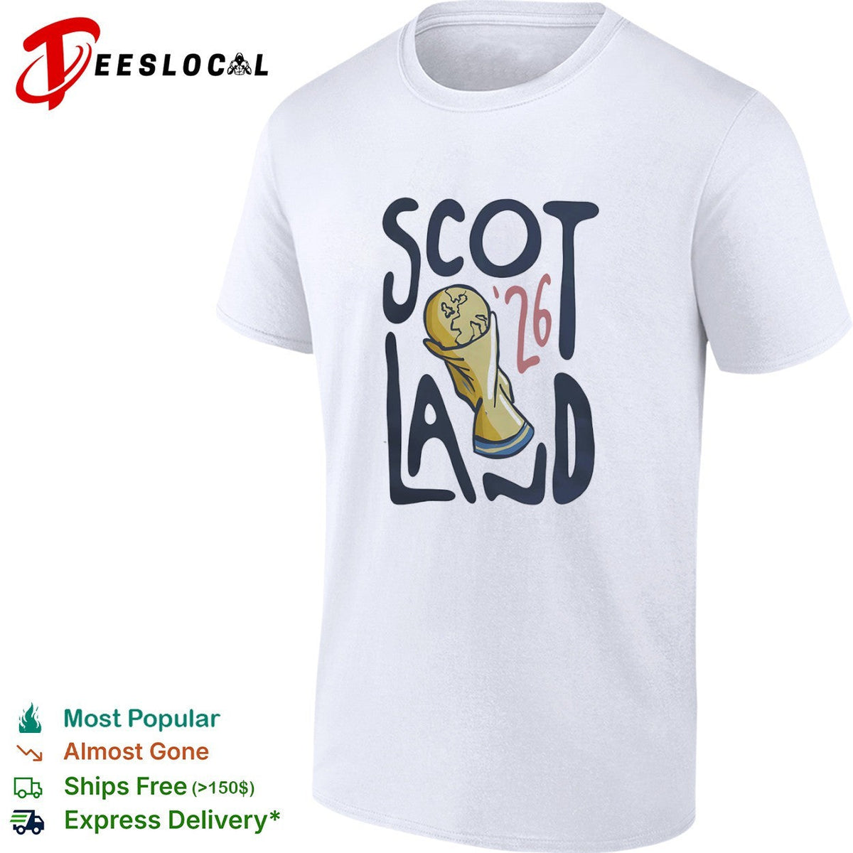 Scotland 2026 gold trophy shirt Unisex