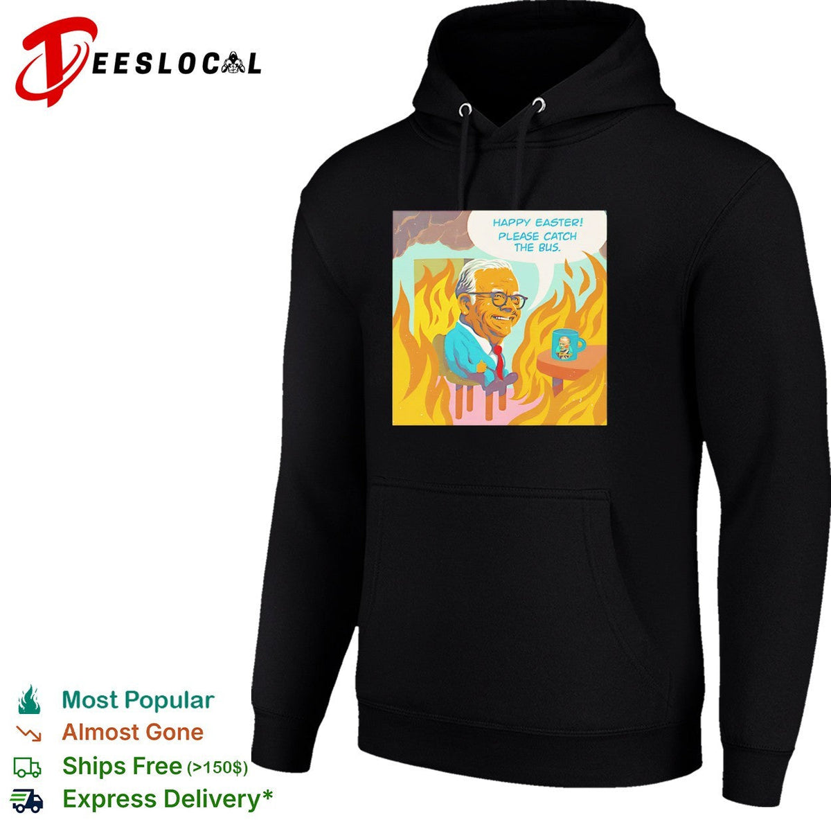 Scott Morrison fire meme happy easter please catch the bus shirt Unisex