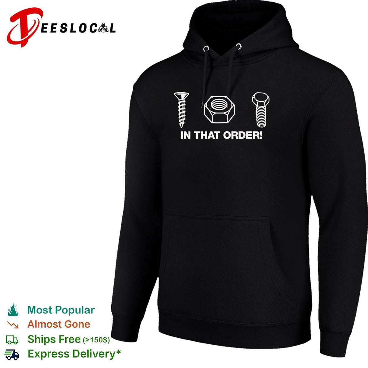 Screw nut bolt in that order hardware store innuendo funny shirt Unisex