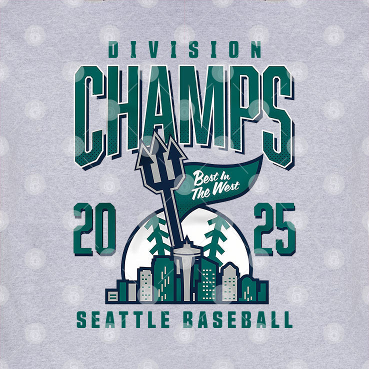 Seattle Baseball 2025 Division Champs T Shirt Unisex