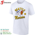 Seattle Mariners Baseball Club Mascot Hot Dog and Baseball Cartoon logo Shirt Unisex