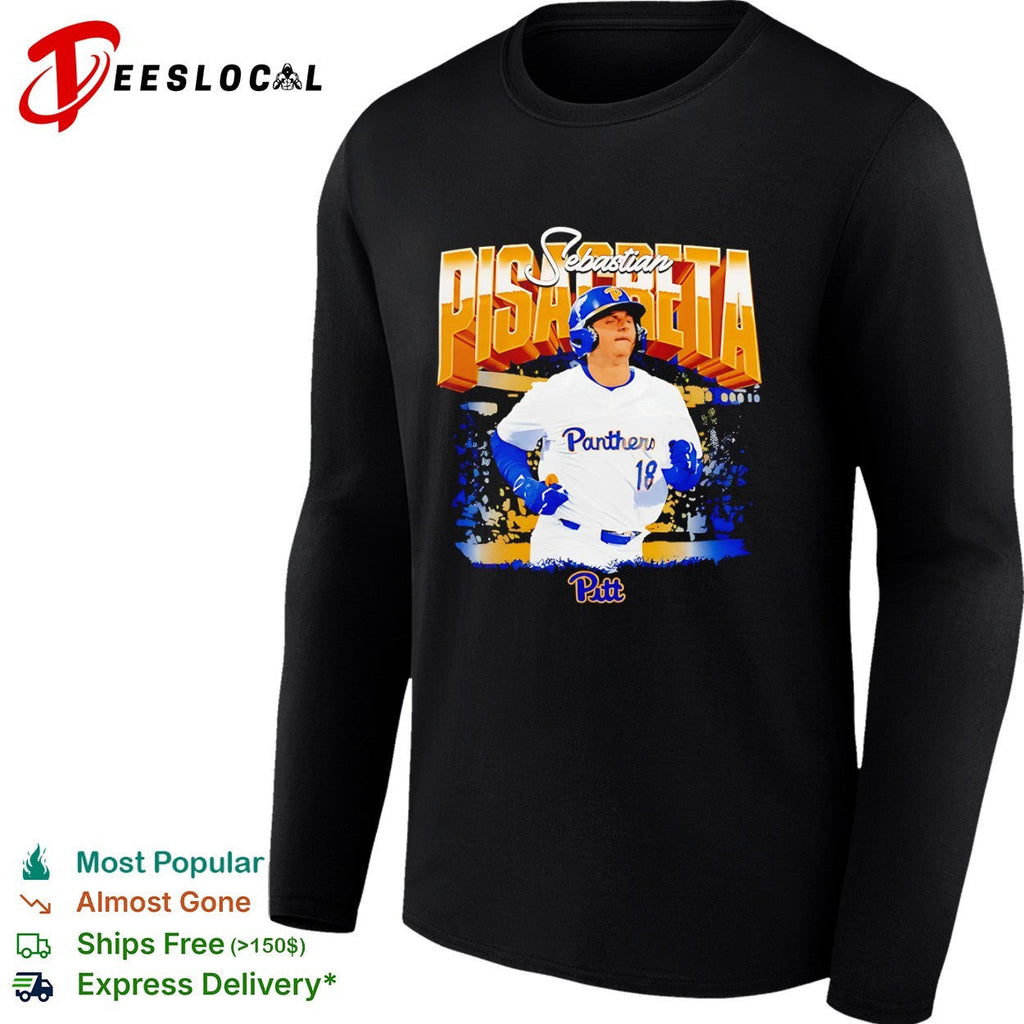 Sebastian Pisacreta Pittsburgh Panthers NCAA Baseball Player 18 Pitt Sport Shirt Unisex