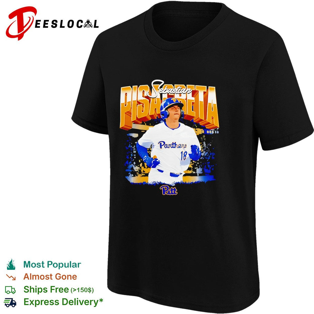 Sebastian Pisacreta Pittsburgh Panthers NCAA Baseball Player 18 Pitt Sport Shirt Unisex
