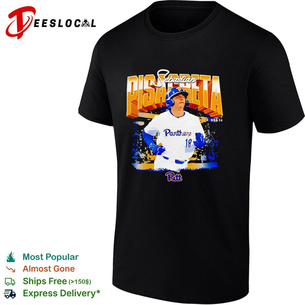 Sebastian Pisacreta Pittsburgh Panthers NCAA Baseball Player 18 Pitt Sport Shirt Unisex