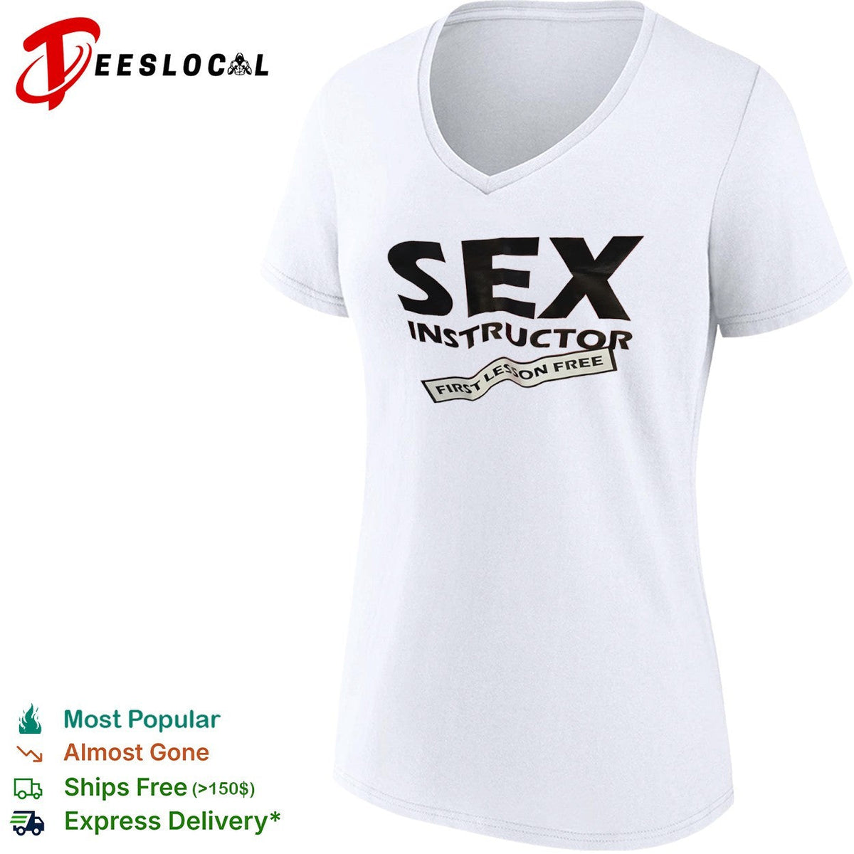 Sex instructor first lesson free shirt Unisex
