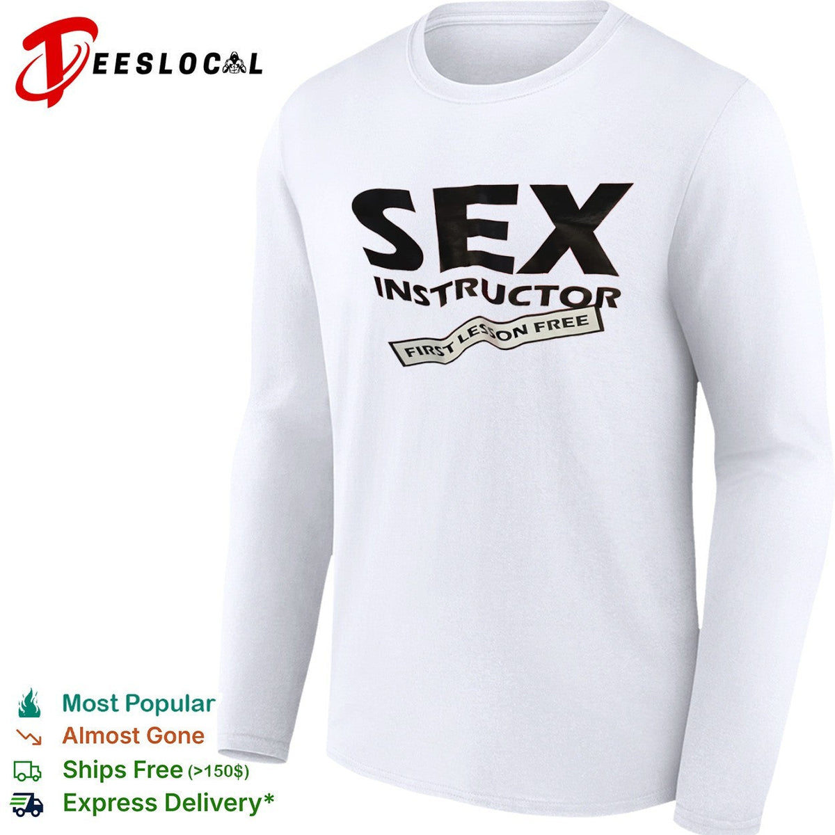 Sex instructor first lesson free shirt Unisex