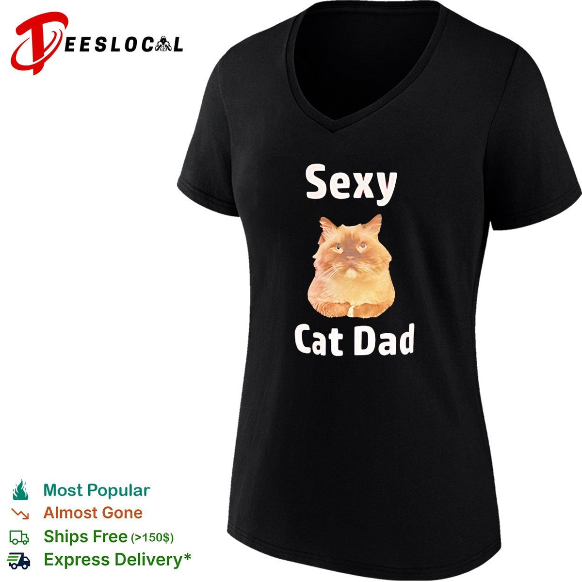 Sexy cat dad funny shirt Unisex