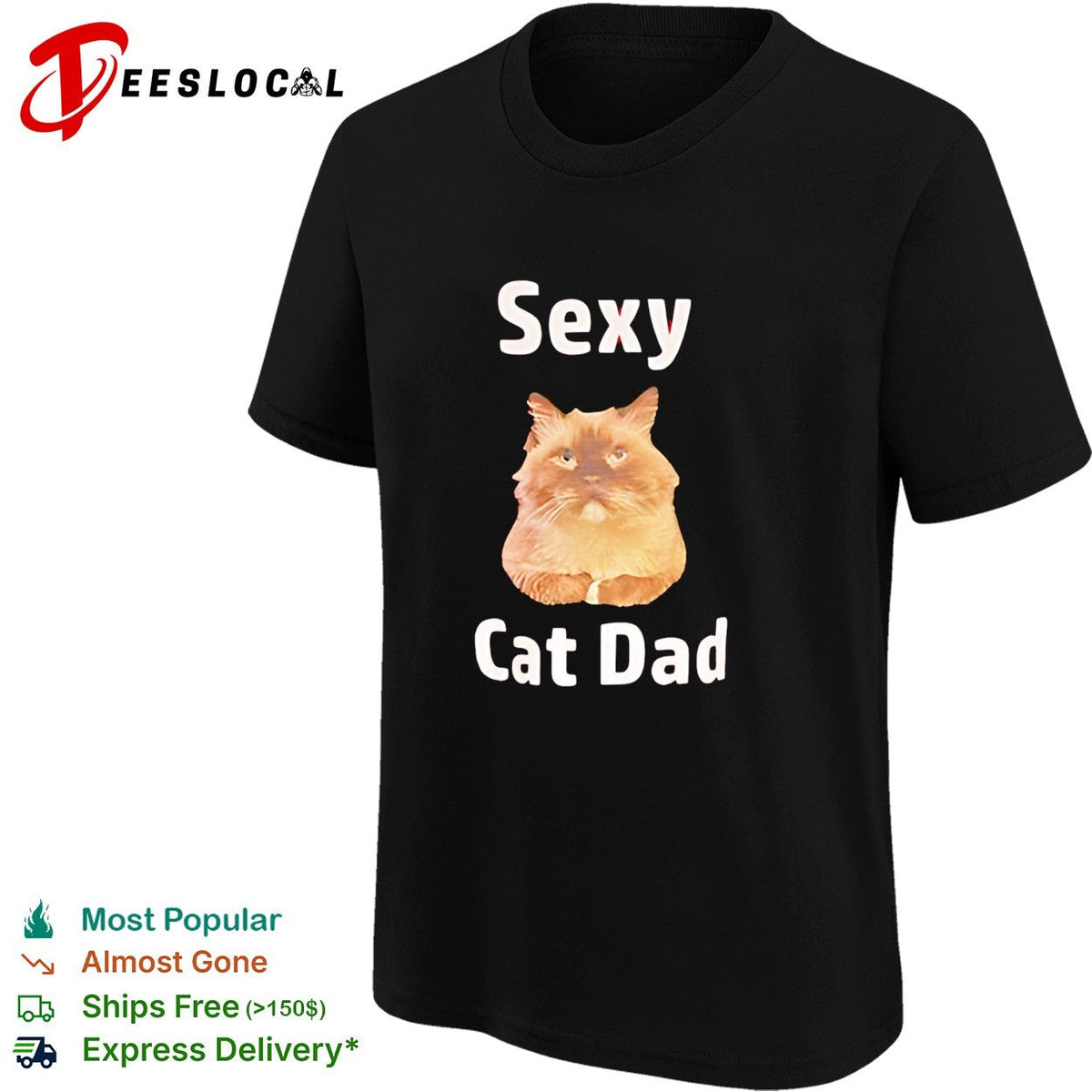 Sexy cat dad funny shirt Unisex