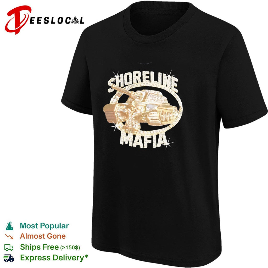 Shoreline Mafia Tank Gold Diamond Bling Hip Hop Music Logo Art Rap Culture shirt Unisex