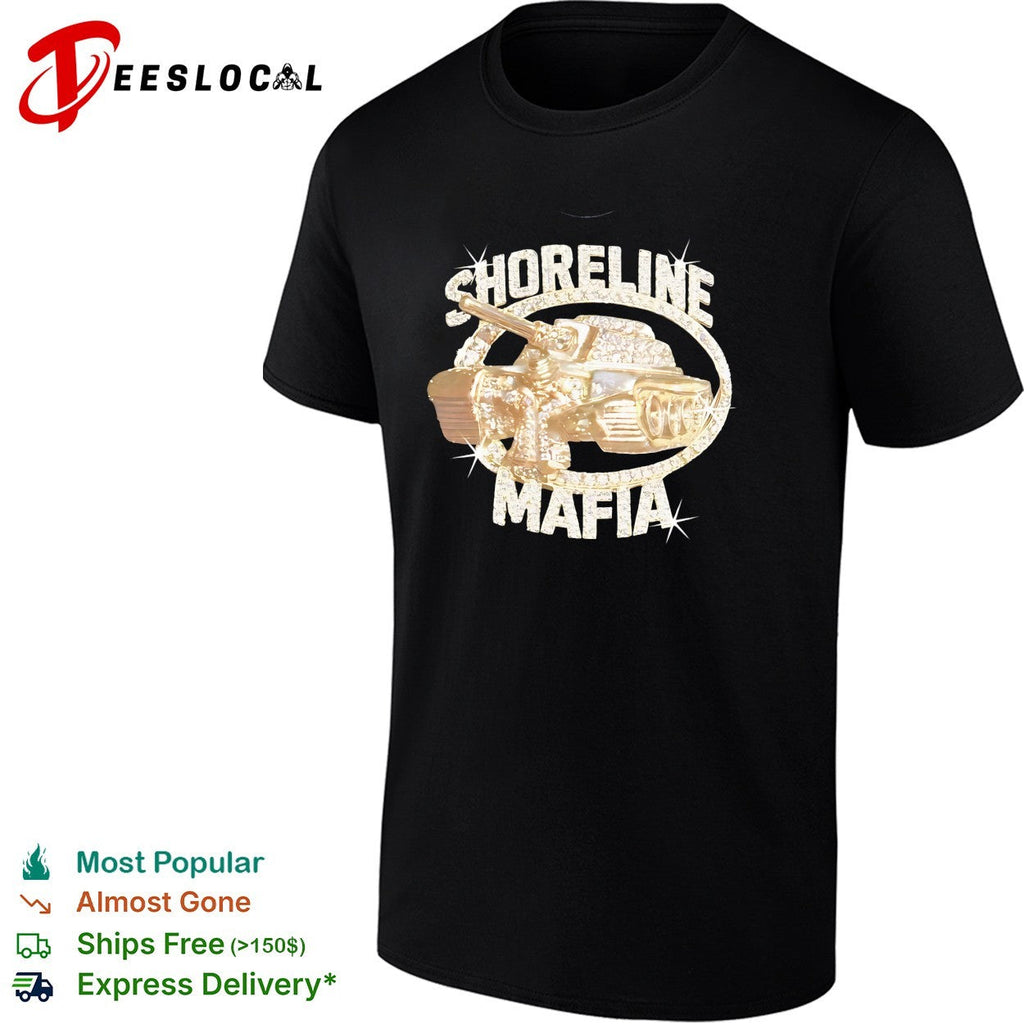 Shoreline Mafia Tank Gold Diamond Bling Hip Hop Music Logo Art Rap Culture shirt Unisex