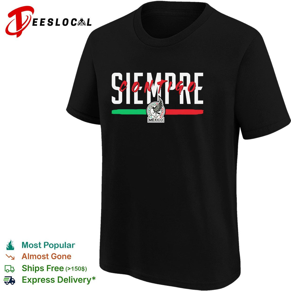 Siempre contigo Mexico Seleccion Nacional soccer flag shirt Unisex