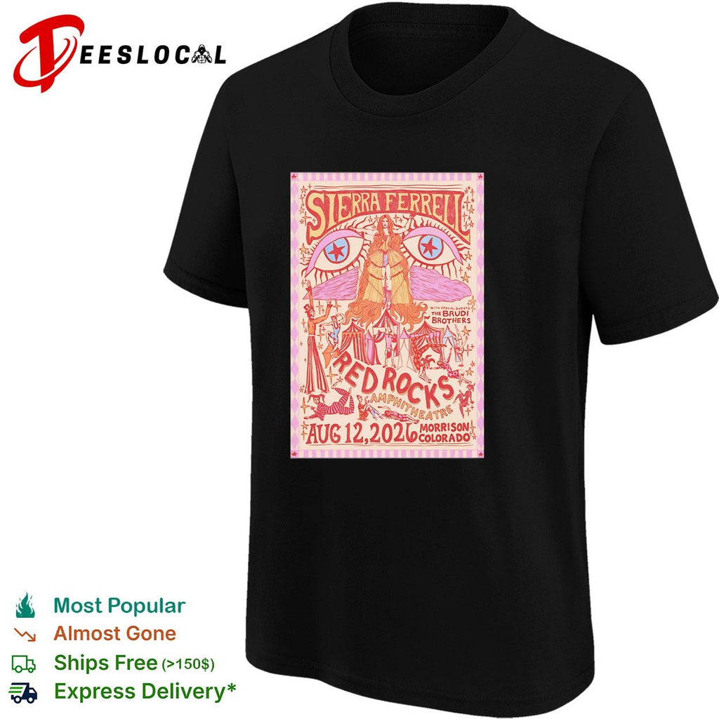 Sierra Ferrell Red Rocks Amphitheatre Aug 12 2026 concert shirt Unisex