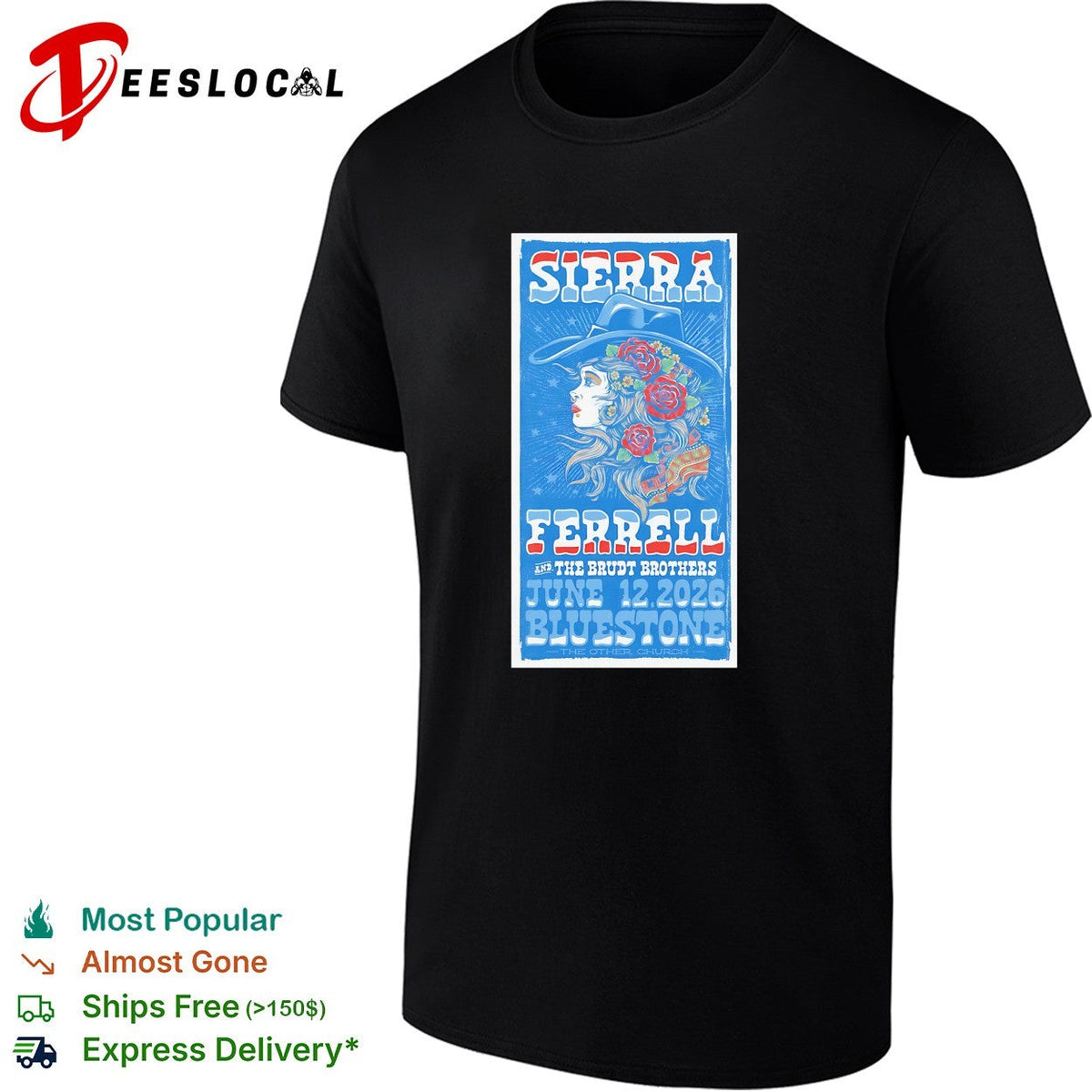 Sierra Ferrell the Brute Brothers Bluestone June 22 2026 concert poster shirt Unisex