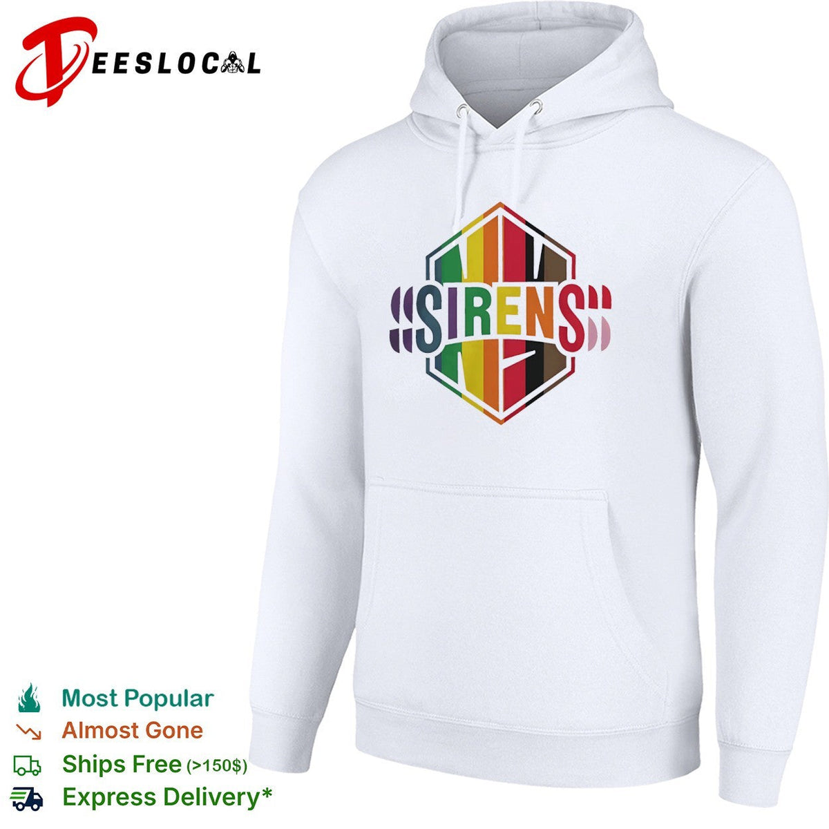 Sirens Pride Flag LGBTQ Rainbow shirt Unisex