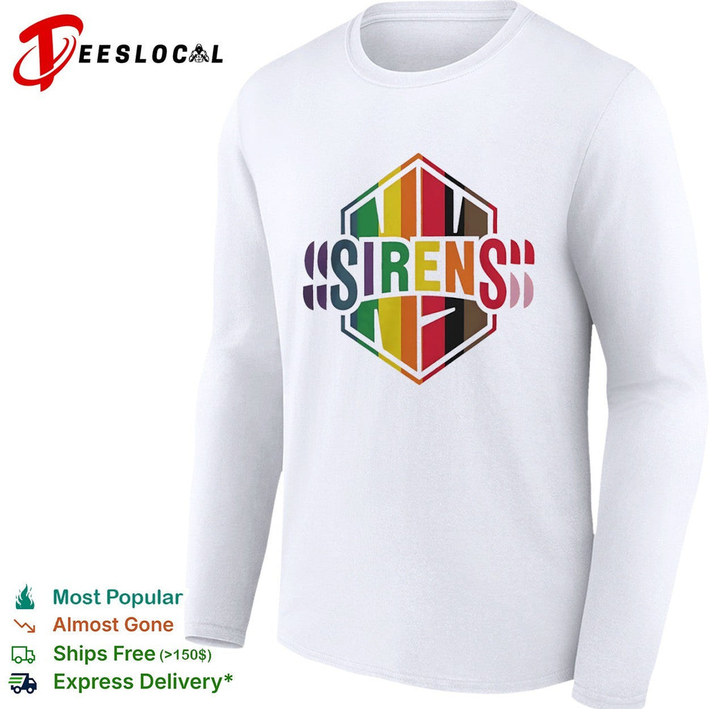Sirens Pride Flag LGBTQ Rainbow shirt Unisex