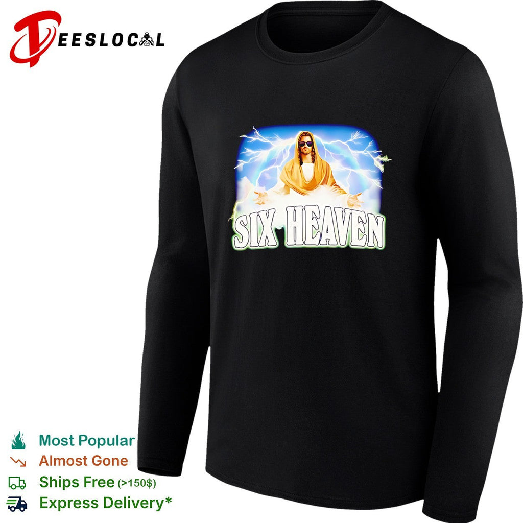 Six Heaven Jesus Christ raibow cloud graphic shirt Unisex