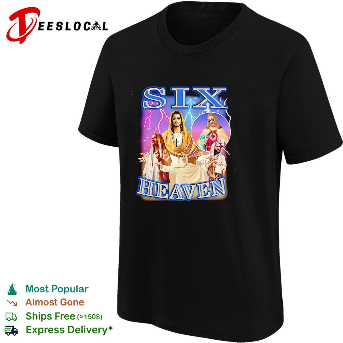 Six Heaven Jesus holy trinity portrait vintage bootleg shirt Unisex