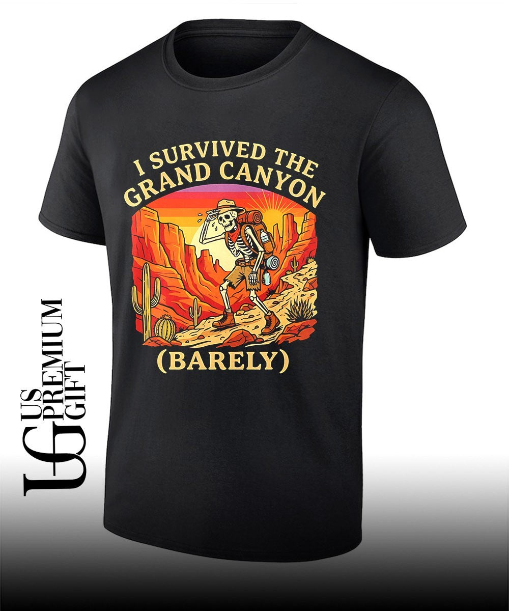 Skeleton I survived the Grand Canyon Barely shirt Unisex
