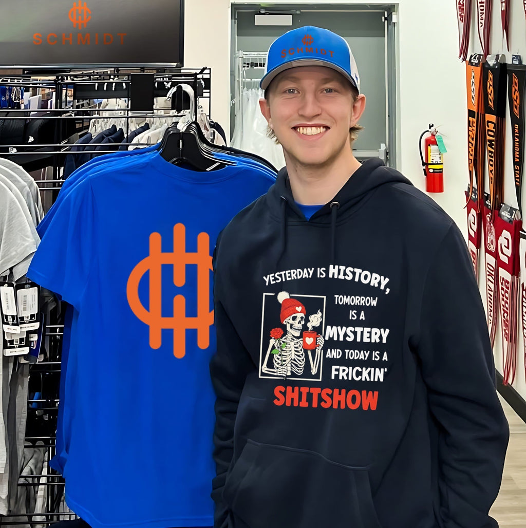 Skeleton yesterday is history tomorrow is a mystery and today is frickin’ shitshow shirt Unisex