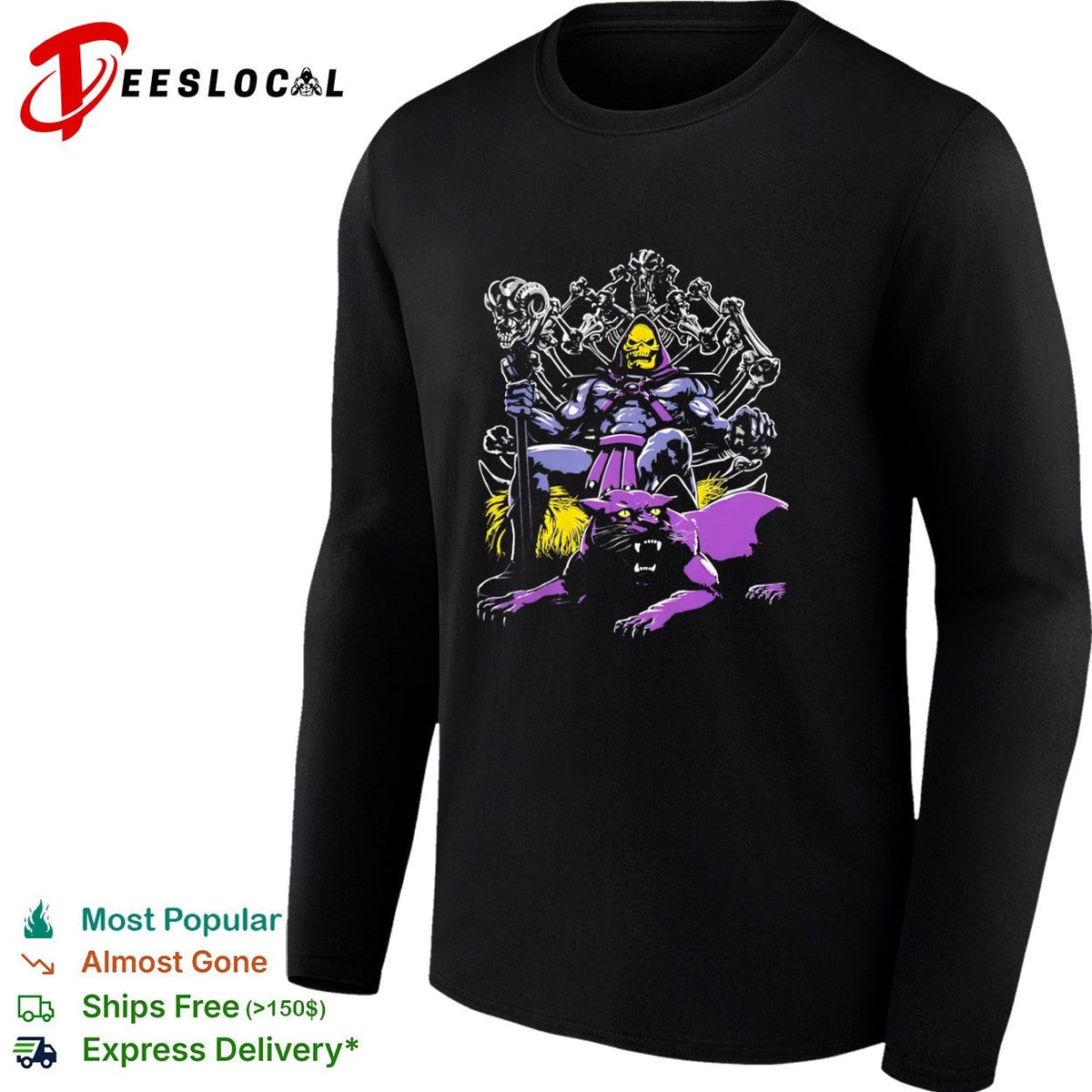 Skeletor Masters of the Universe Throne of Bones Panthor Dark Magic Fantasy shirt Unisex