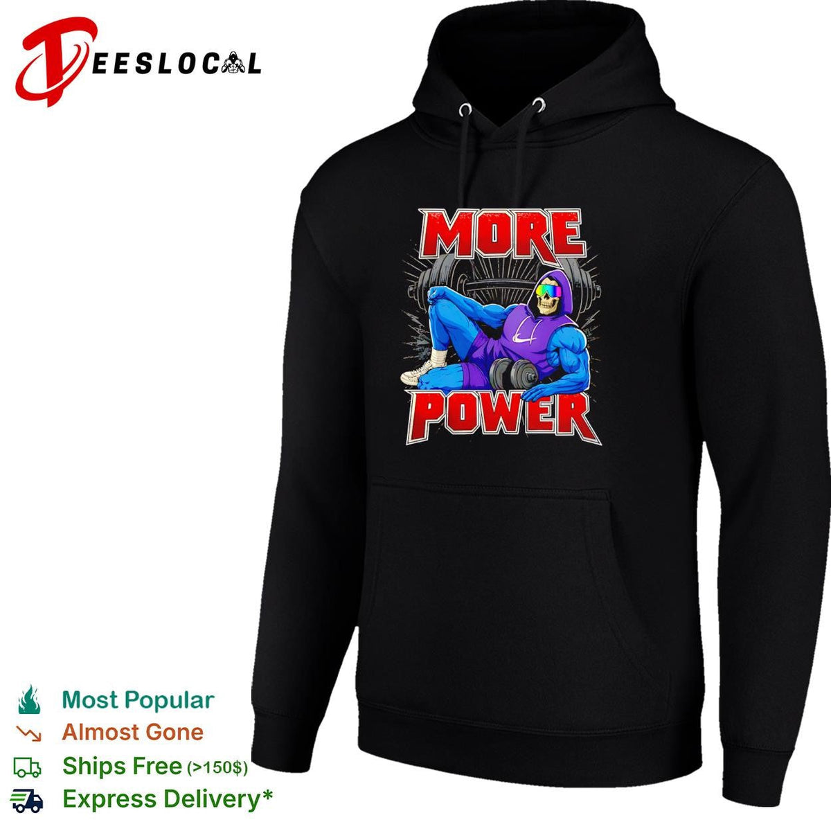 Skeletor as a gym rat more power shirt Unisex