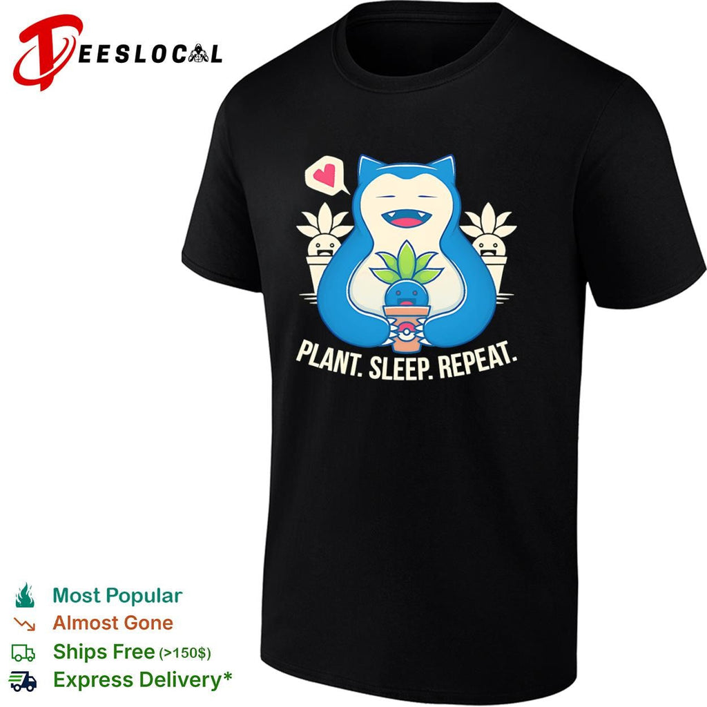 Snorlax plant sleep repeat shirt Unisex
