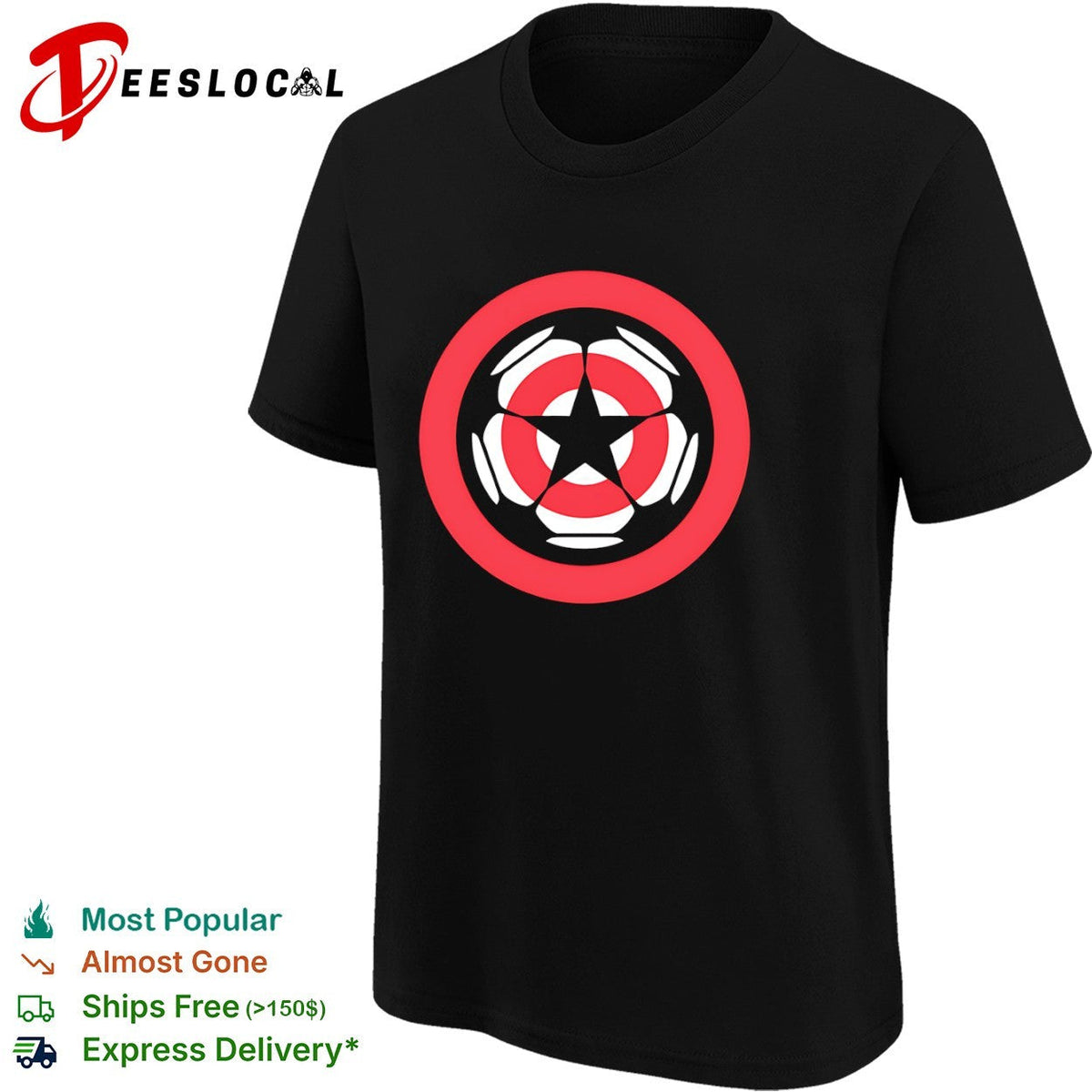 Soccer Ball Star Emblem Minimalist shirt Unisex