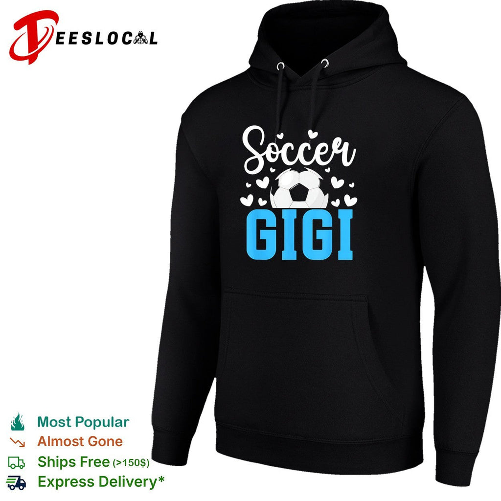 Soccer Gigi cute hearts soccer ball bold script fan shirt Unisex