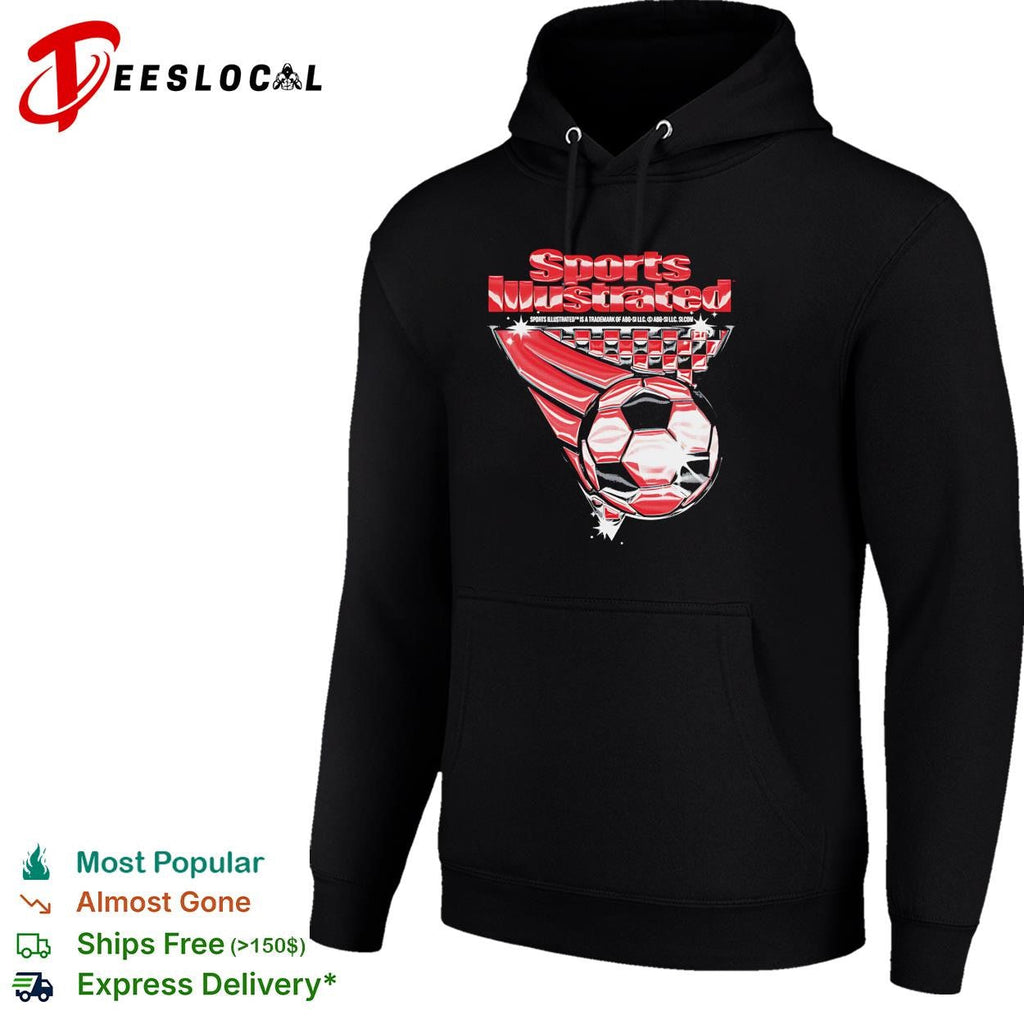 Soccer ball dynamic action sports magazine style graphic shirt Unisex