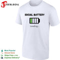 Social battery loading low introvert empty recharging funny shirt Unisex