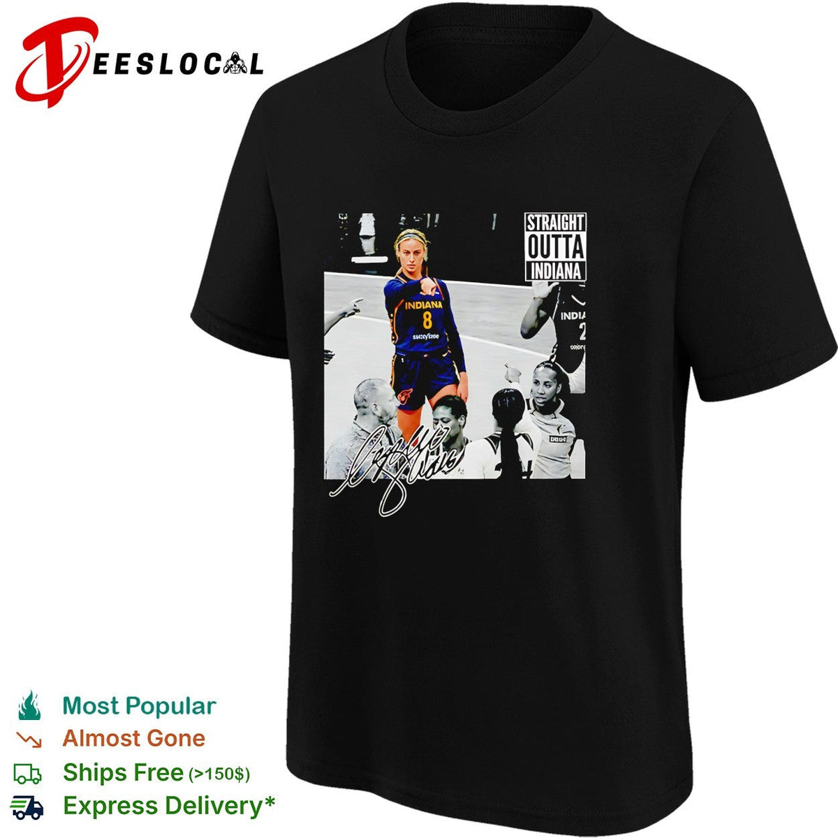 Sophie Cunningham Indiana Fever pointing straight outta Indiana meme shirt Unisex