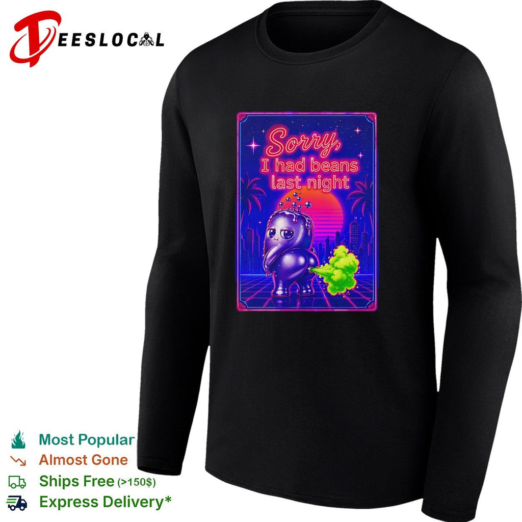 Sorry I had beans last night Synthwave Farting Creature shirt Unisex