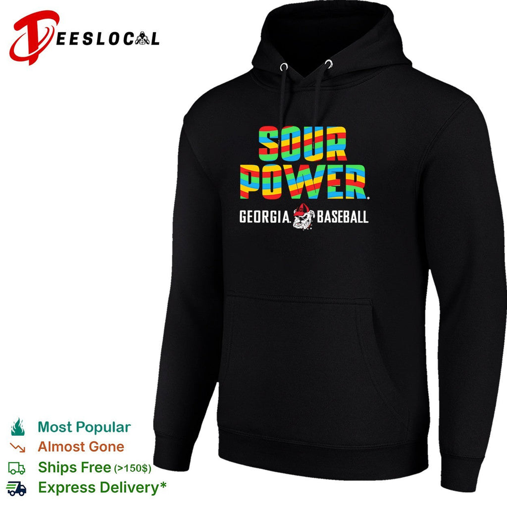 Sour Power Georgia Bulldog Baseball Mascot shirt Unisex