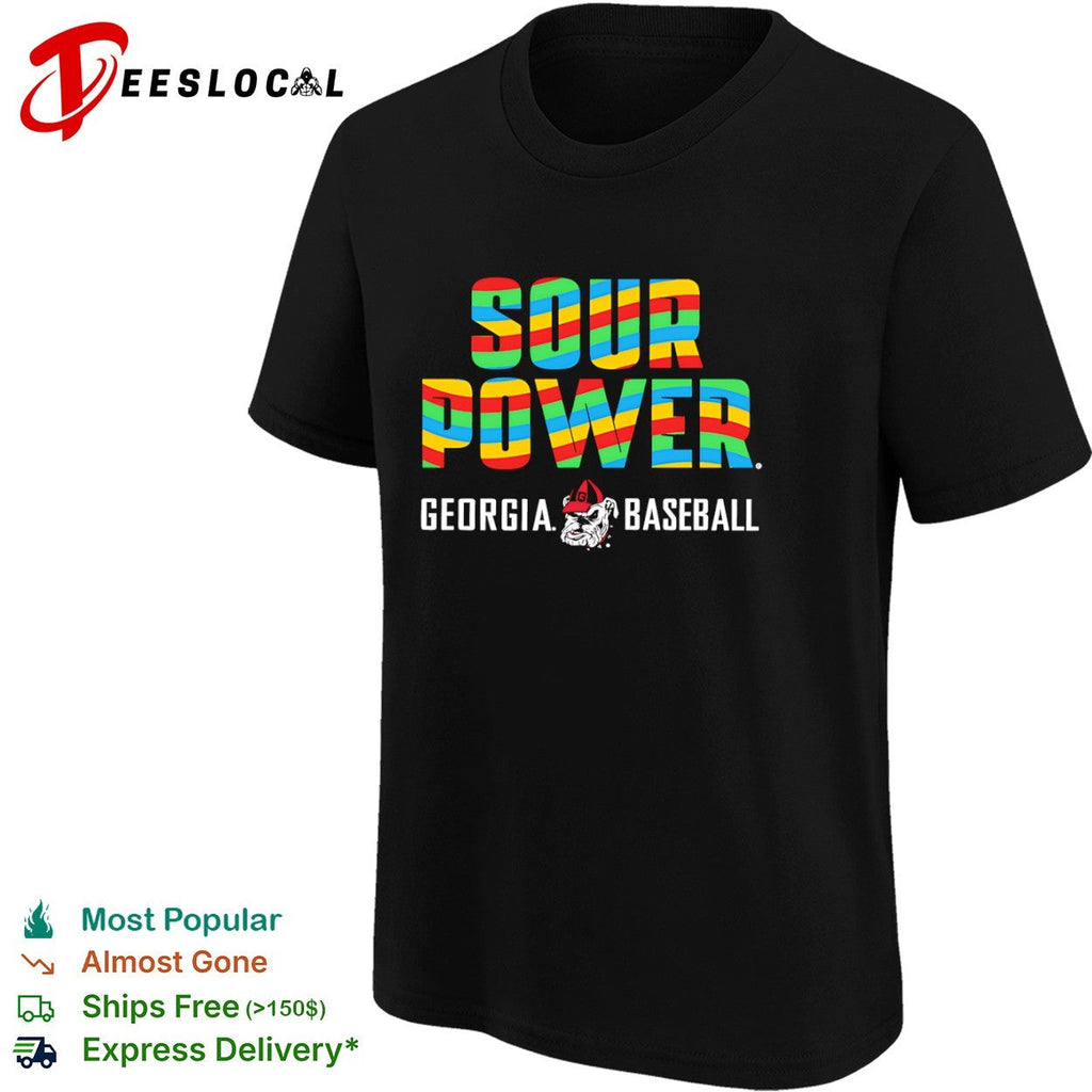 Sour Power Georgia Bulldog Baseball Mascot shirt Unisex