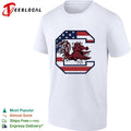 South Carolina Gamecocks Logo with American Flag shirt Unisex