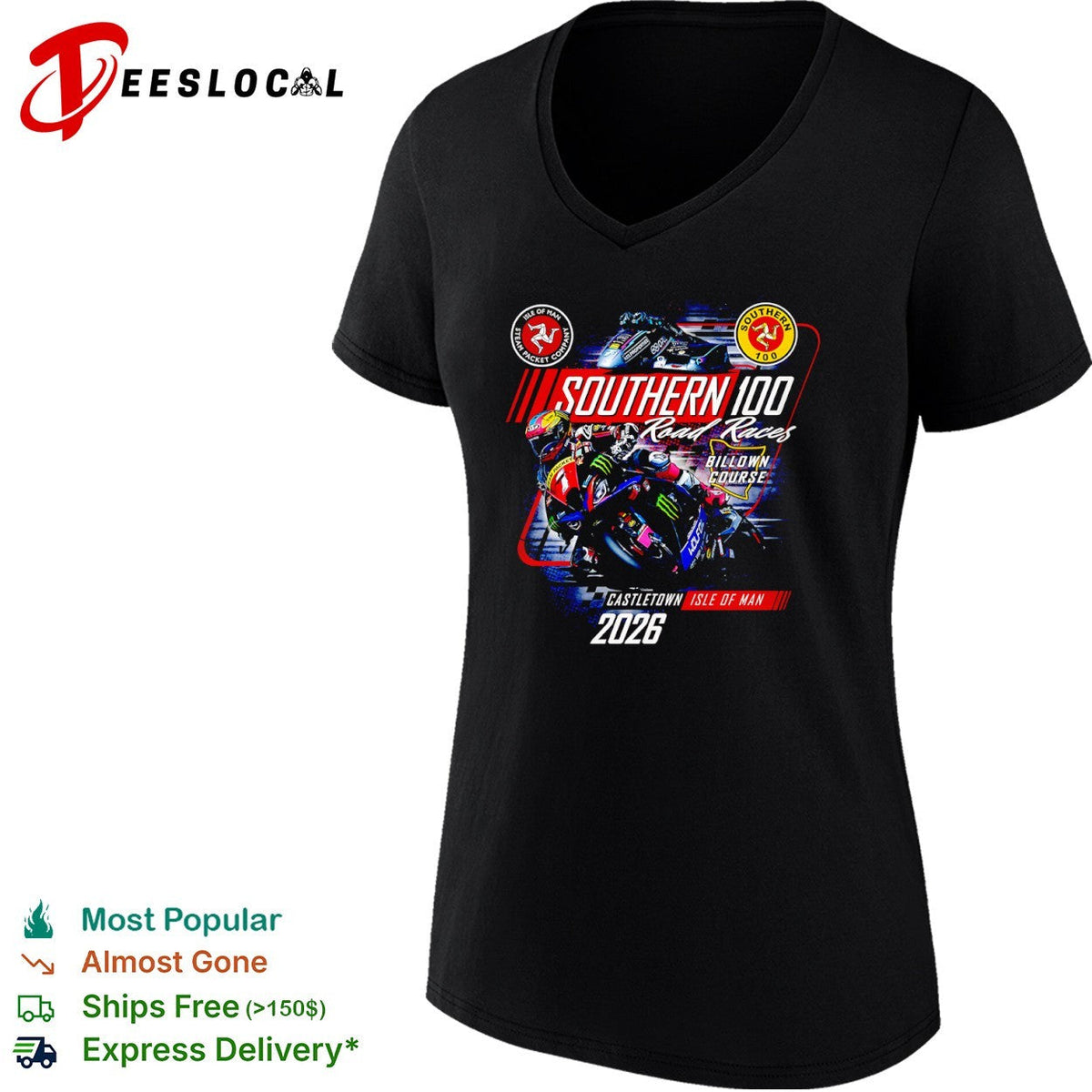 Southern 100 Road Races Billown Course Castletown Isle of Man 2026 racing shirt Unisex