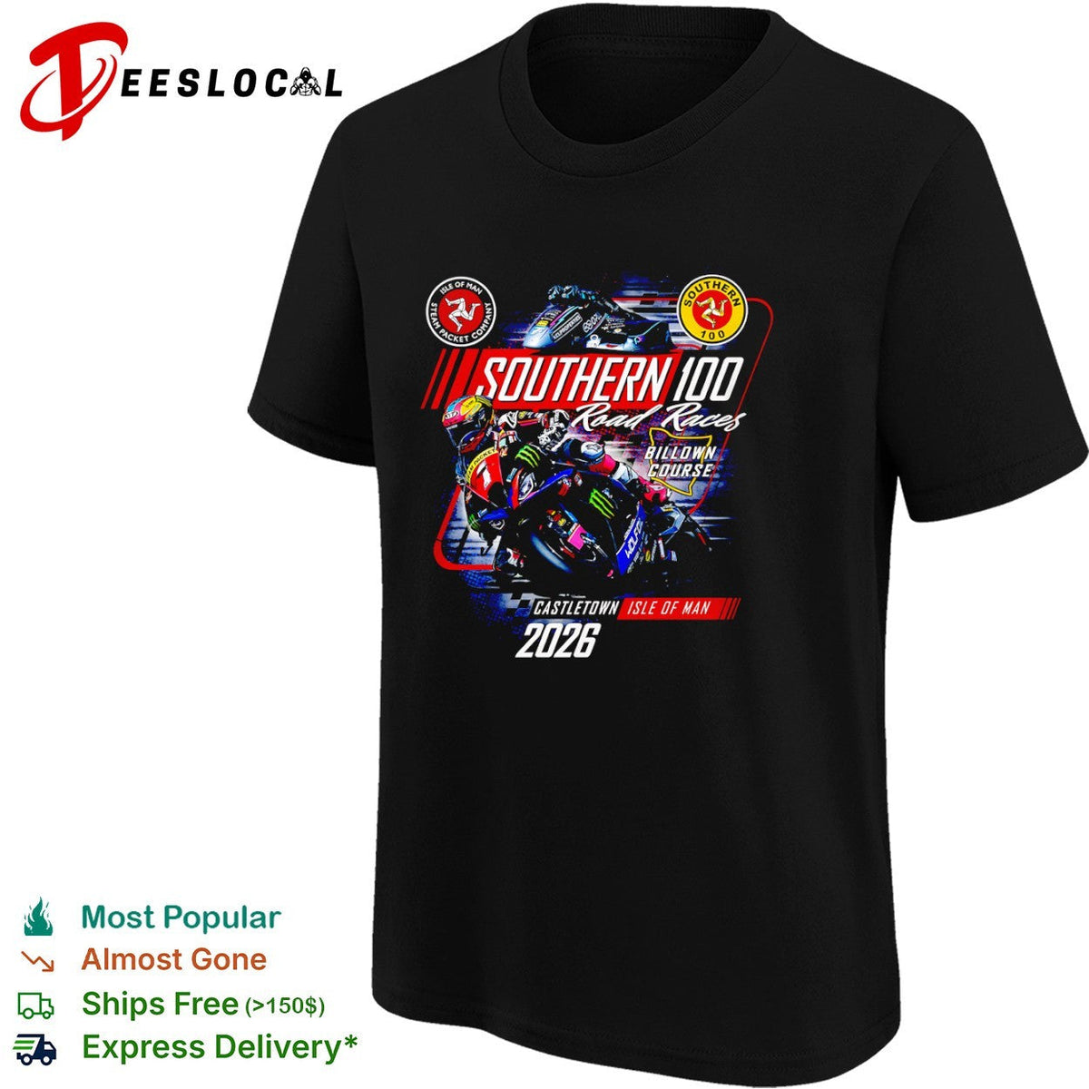 Southern 100 Road Races Billown Course Castletown Isle of Man 2026 racing shirt Unisex