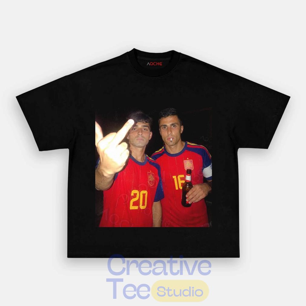 Spain Football Rodri x Pedri Drunk Middle Finger Unisex