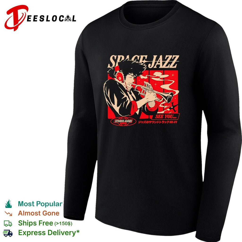 Spike Spiegel Cowboy Bebop Space Jazz See You Stereo Audio 1998 Jazz Soundtrack shirt Unisex