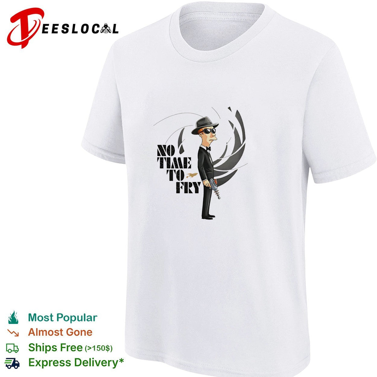 Spy holding fish no time to fry shirt Unisex