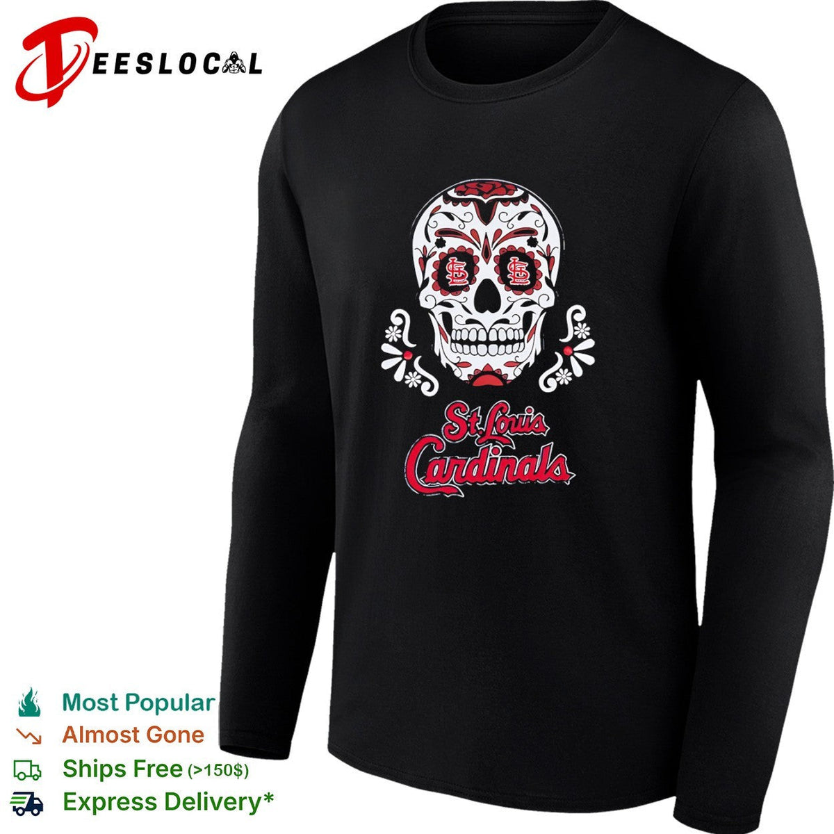 St Louis Cardinals sugar skull shirt Unisex