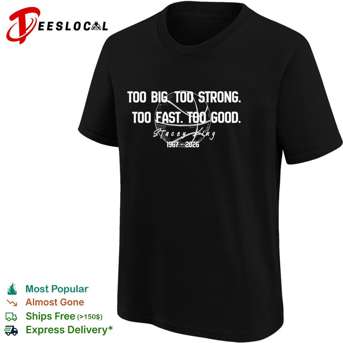 Stacey King Too Big Too Strong Too Fast Too Good 1967 2026 Chicago Bulls shirt Unisex