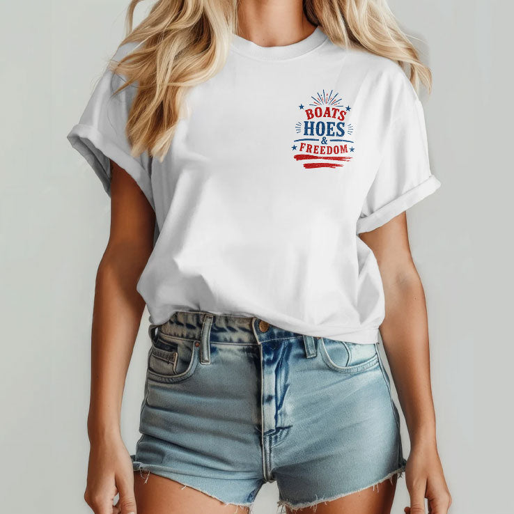 Step Brothers Boats Hoes And Freedom Living The Dream 4th Of July T Shirt Unisex