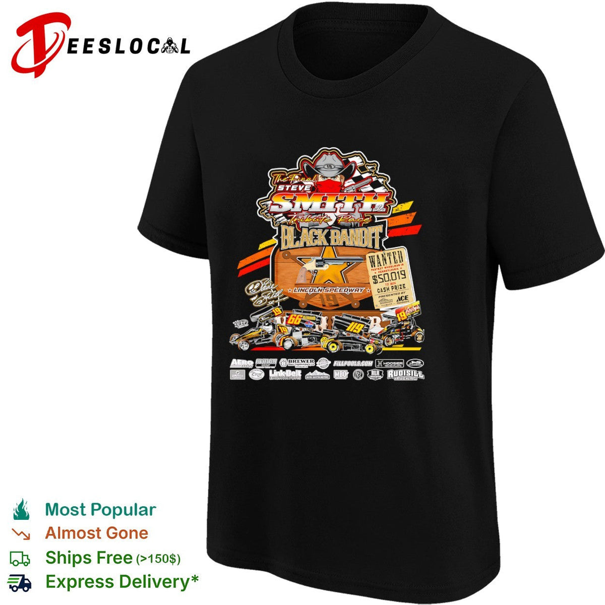 Steve Smith Sr The Final Race Black Bandit Lincoln Speedway shirt Unisex