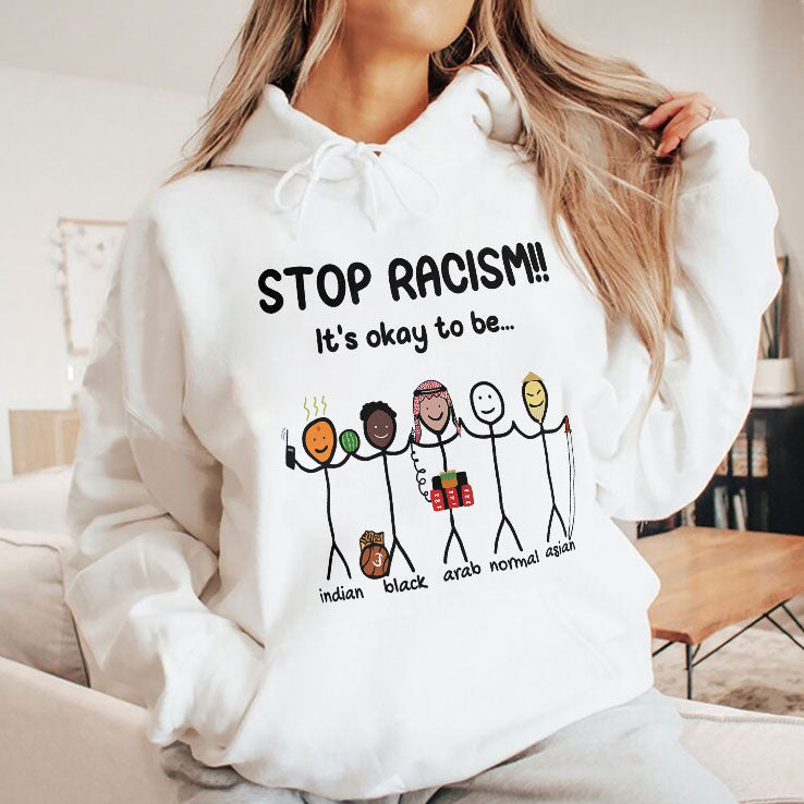 Stop Racism It’s Okay To Be Asian Black Arab Normal Asian T Shirt Unisex