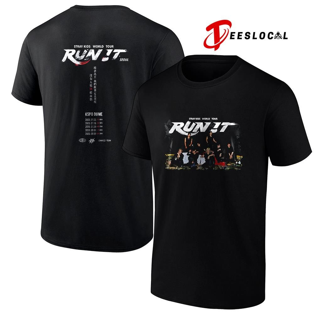Stray Kid run it dates graphic shirt Unisex
