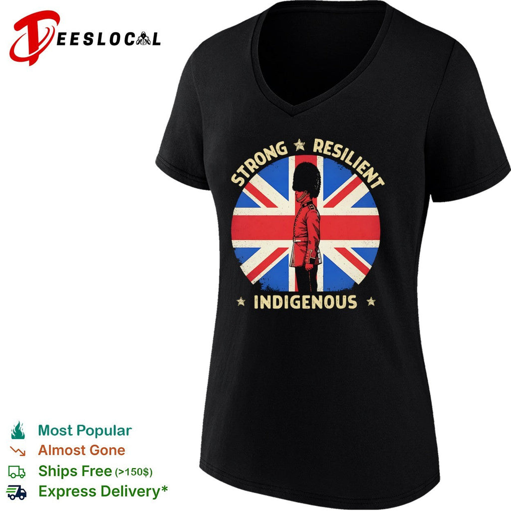 Strong Resilient Indigenous British Guard Union Jack Flag Shirt Unisex