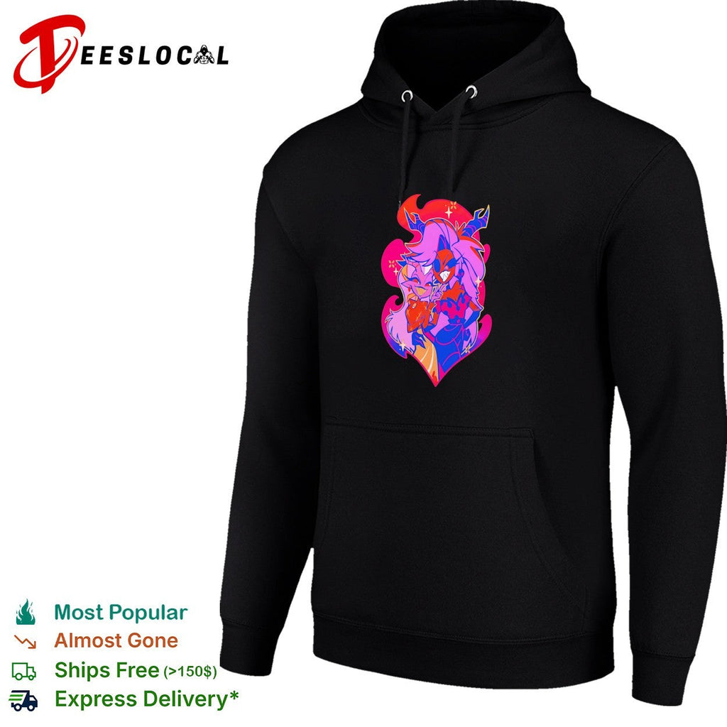 Stylized fantasy female character with dragon wings dark purple illustration art shirt Unisex