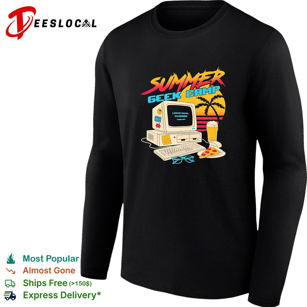 Summer Geek Camp loading summer eat sleep code repeat game over retro gaming shirt Unisex