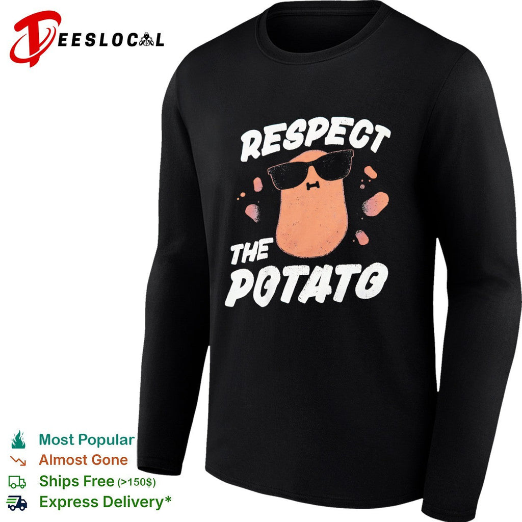 Sunglasses respect the potato shirt Unisex